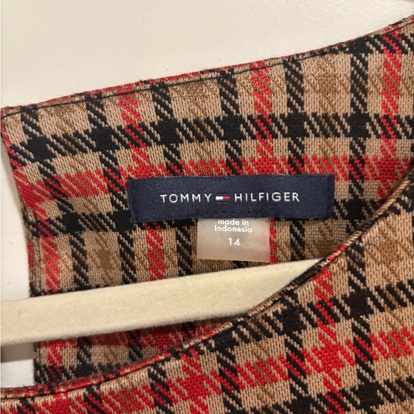 Tommy Hilfiger Red and Black Plaid Shift Dress - Picture 2 of 4